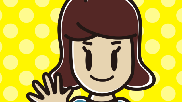 じゃんけんでパーを出す女子高校生のイラスト【色、背景あり】PNG