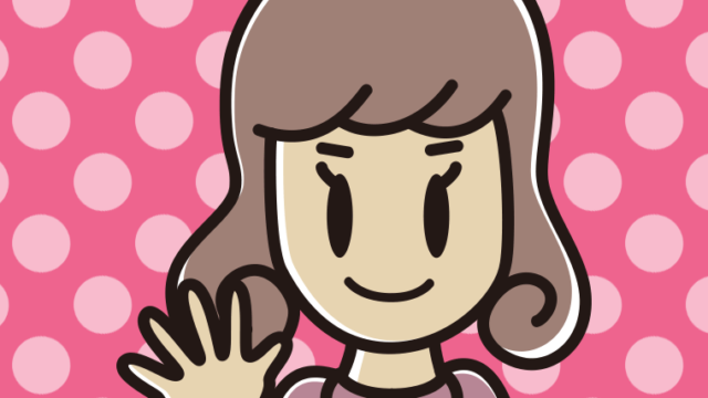 じゃんけんでパーを出す女子大学生のイラスト【色、背景あり】PNG