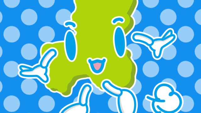 歩く岐阜ちゃんのイラスト【色、背景あり】PNG