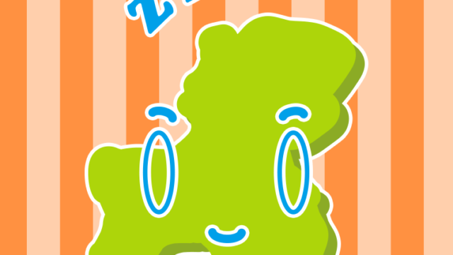眠る岐阜ちゃんのイラスト【色、背景あり】PNG