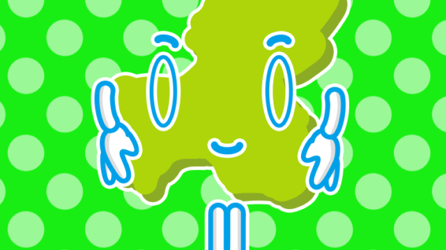 お辞儀する岐阜ちゃんのイラスト【色、背景あり】PNG