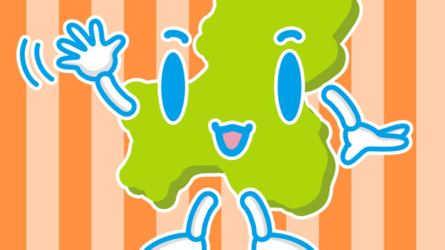 手を振る岐阜ちゃんのイラスト【色、背景あり】PNG
