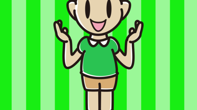 身振り手振りで話す小学生男子のイラスト【色、背景あり】PNG