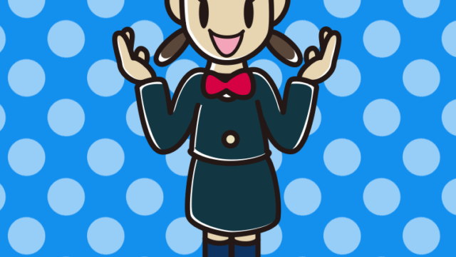 身振り手振りで話す女子中学生のイラスト【色、背景あり】PNG