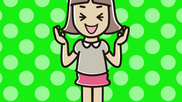 笑いながら話す小学生女子のイラスト【色、背景あり】PNG