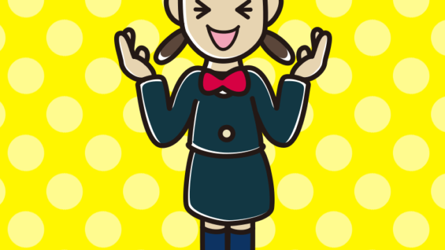 笑いながら話す女子中学生のイラスト【色、背景あり】PNG