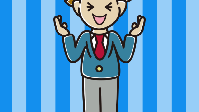 笑いながら話す男子高校生のイラスト【色、背景あり】PNG