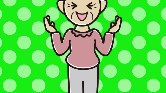 笑いながら話すおばあさんのイラスト【色、背景あり】PNG