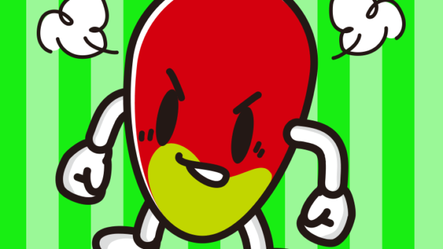 怒るマンゴーちゃんのイラスト【色、背景あり】PNG