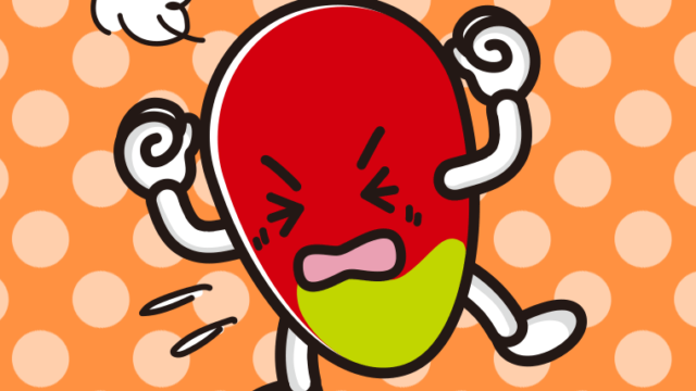 カンカンに怒るマンゴーちゃんのイラスト【色、背景あり】PNG