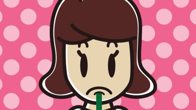 下唇に鉛筆を挟む女子高校生のイラスト【色、背景あり】PNG