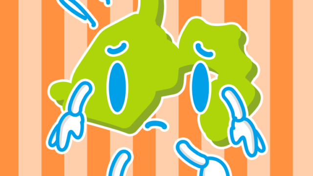 悲しそうな静岡ちゃんのイラスト【色、背景あり】PNG