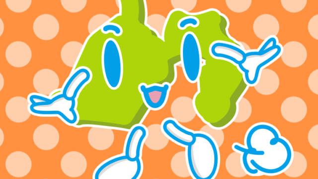 歩く静岡ちゃんのイラスト【色、背景あり】PNG