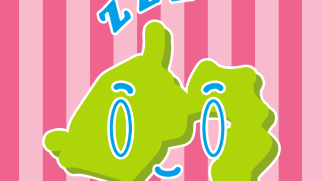 眠る静岡ちゃんのイラスト【色、背景あり】PNG