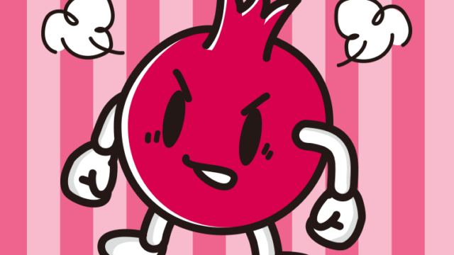 怒るザクロちゃんのイラスト【色、背景あり】PNG