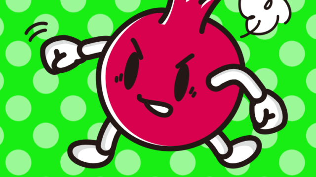 パンチするザクロちゃんのイラスト【色、背景あり】PNG