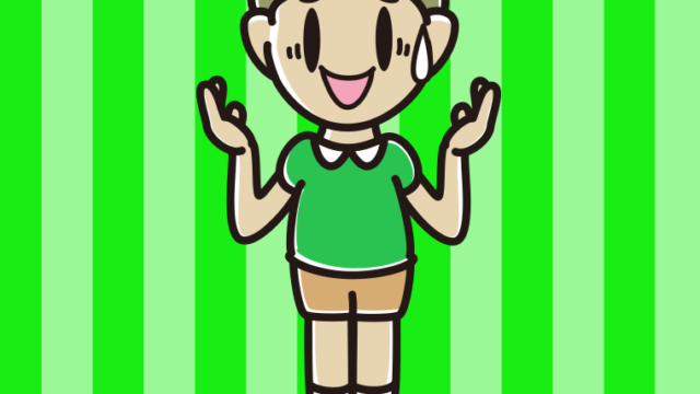 困りながら話す小学生男子のイラスト【色、背景あり】PNG