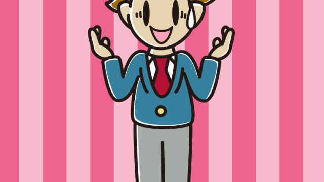 困りながら話す男子高校生のイラスト【色、背景あり】PNG