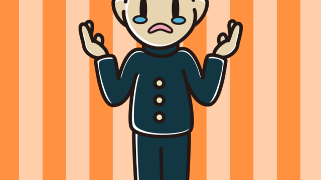 泣きながら話す男子中学生のイラスト【色、背景あり】PNG