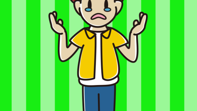 泣きながら話す男子大学生のイラスト【色、背景あり】PNG