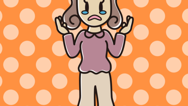 泣きながら話す女子大学生のイラスト【色、背景あり】PNG