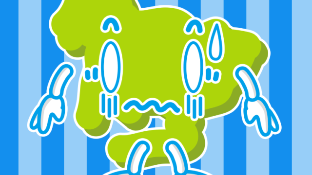 ショックを受ける愛知ちゃんのイラスト【色、背景あり】PNG