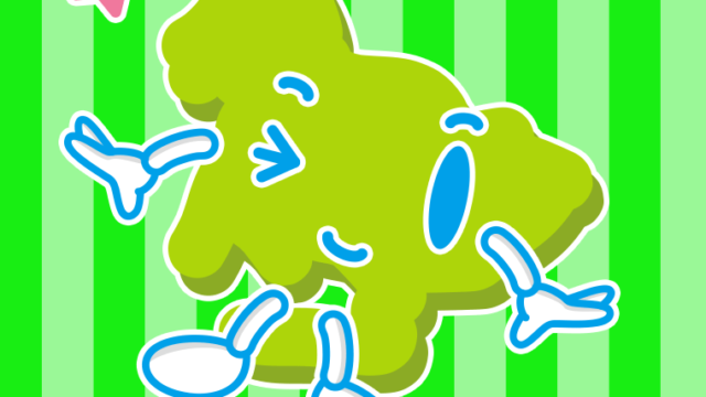 ウインクする愛知ちゃんのイラスト【色、背景あり】PNG