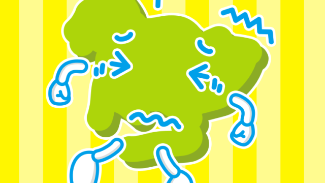 ブルブル震える愛知ちゃんのイラスト【色、背景あり】PNG