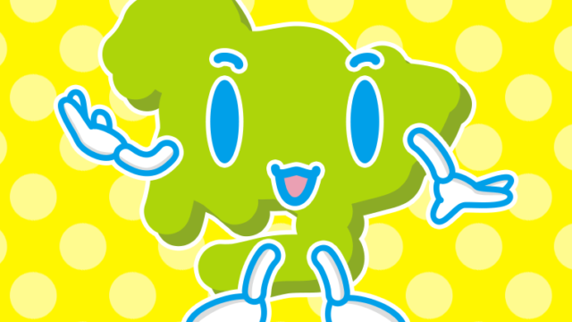 案内する愛知ちゃんのイラスト【色、背景あり】PNG