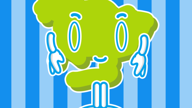 お辞儀する愛知ちゃんのイラスト【色、背景あり】PNG