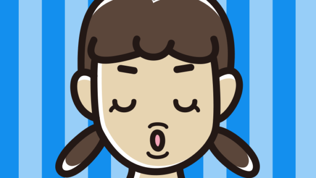 キス顔をする女子中学生のイラスト【色、背景あり】PNG