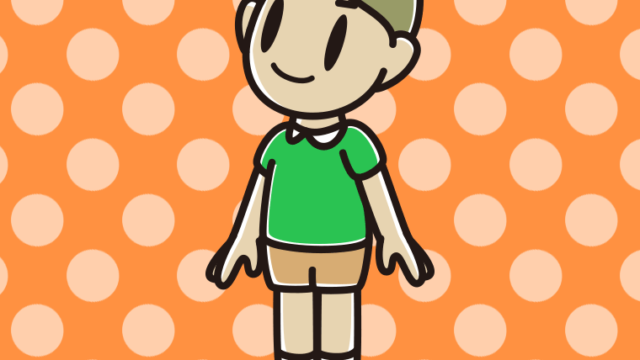 上を向く小学生男子のイラスト【色、背景あり】PNG