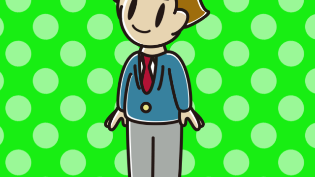 上を向く男子高校生のイラスト【色、背景あり】PNG