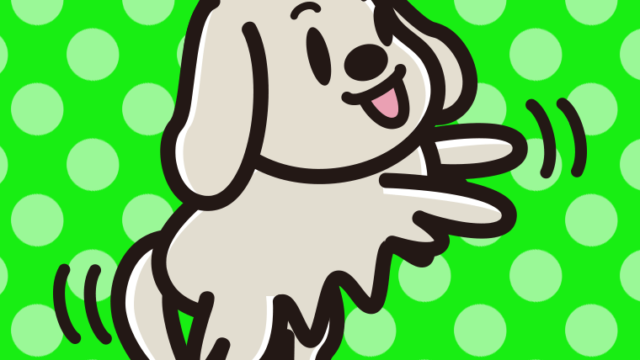 立つゴールデンレトリバーちゃん（犬）のイラスト【色、背景あり】PNG