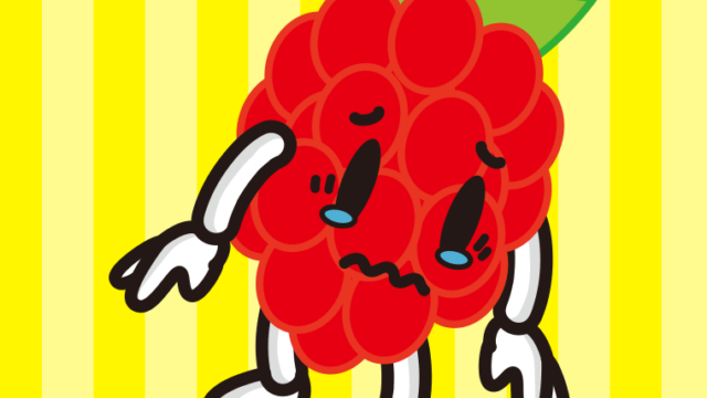 泣くラズベリーちゃんのイラスト【色、背景あり】PNG