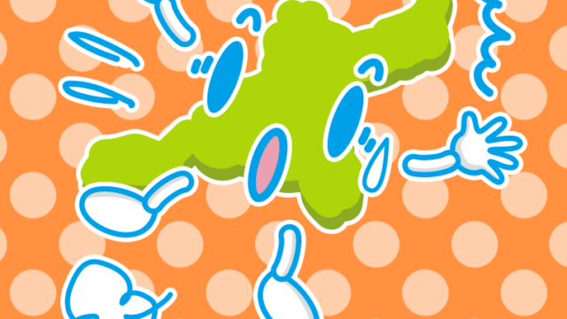 驚く三重ちゃんのイラスト【色、背景あり】PNG