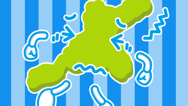 ブルブル震える三重ちゃんのイラスト【色、背景あり】PNG