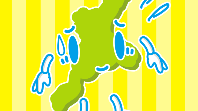 苦笑いする三重ちゃんのイラスト【色、背景あり】PNG