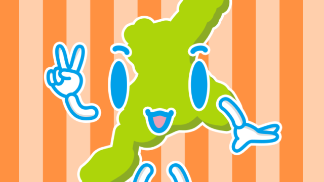 ピースをする三重ちゃんのイラスト【色、背景あり】PNG