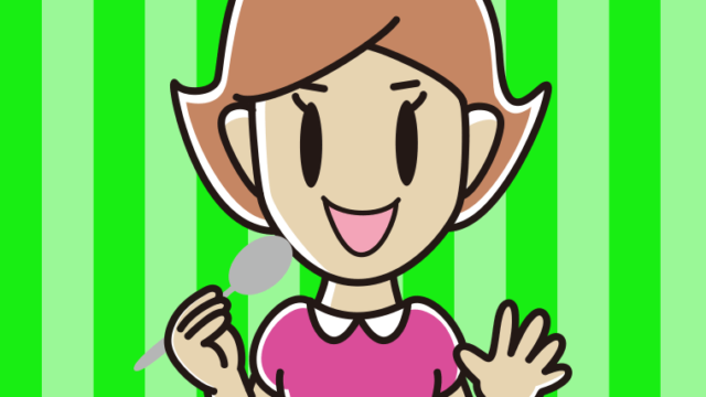 カレーライスを食べる女性のイラスト【色、背景あり】PNG