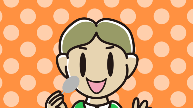 カレーライスを食べる小学生男子のイラスト【色、背景あり】PNG