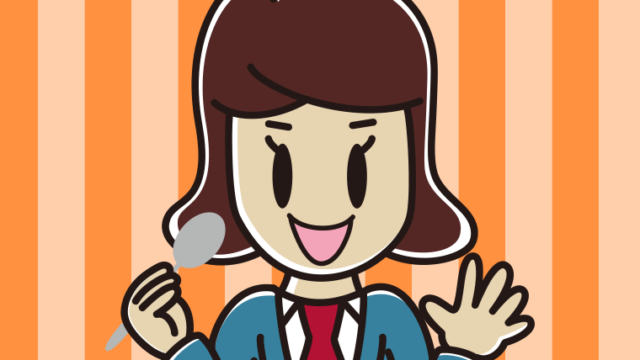 カレーライスを食べる女子高校生のイラスト【色、背景あり】PNG