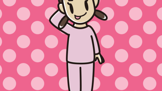 テヘヘな部屋着の女子中学生のイラスト【色、背景あり】PNG