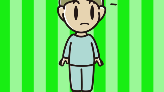 何かに気付く部屋着の小学生男子のイラスト【色、背景あり】PNG