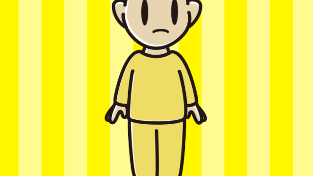 何かに気付く部屋着の男子中学生のイラスト【色、背景あり】PNG