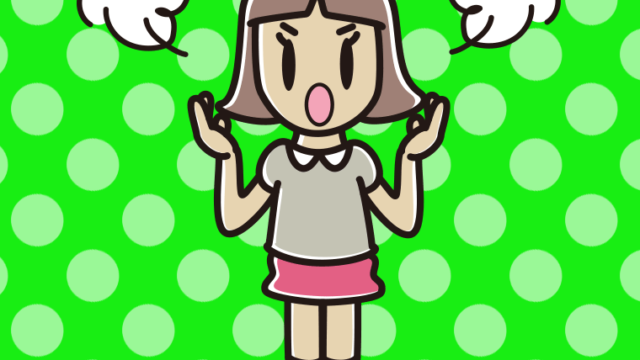 怒りながら話す小学生女子のイラスト【色、背景あり】PNG