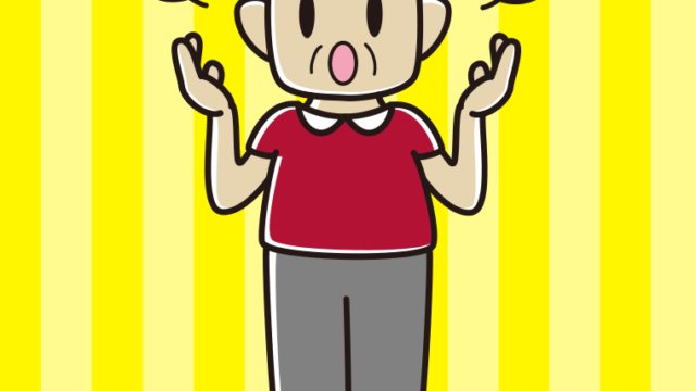 怒りながら話すおじさんのイラスト【色、背景あり】PNG