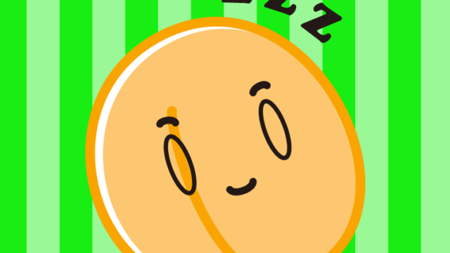 眠るあんずちゃんのイラスト【色、背景あり】PNG