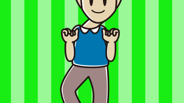 首振りダンスをする男性のイラスト【色、背景あり】PNG