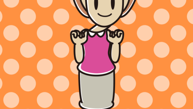 首振りダンスをする女性のイラスト【色、背景あり】PNG